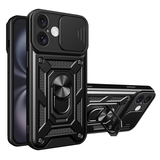 Coque pour Apple iPhone 16 Plus, Techsuit, CamShield, Noire