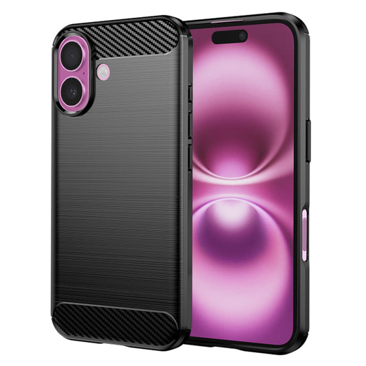 Coque pour Apple iPhone 16 Plus, Techsuit, Carbone, Noire