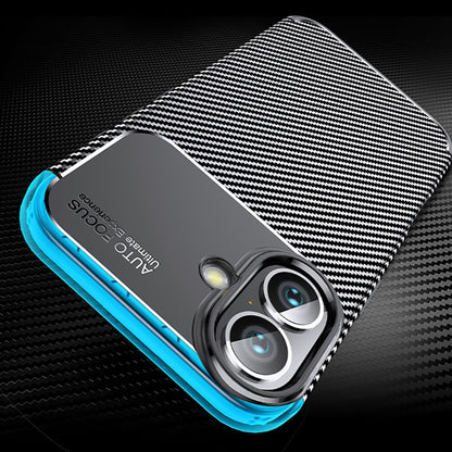 Custodia per Apple iPhone 16 Plus, Techsuit, CarbonFiber, Nera