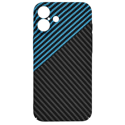 Custodia per Apple iPhone 16 Plus, Techsuit, Carbonite FiberShell, Nero Bleu