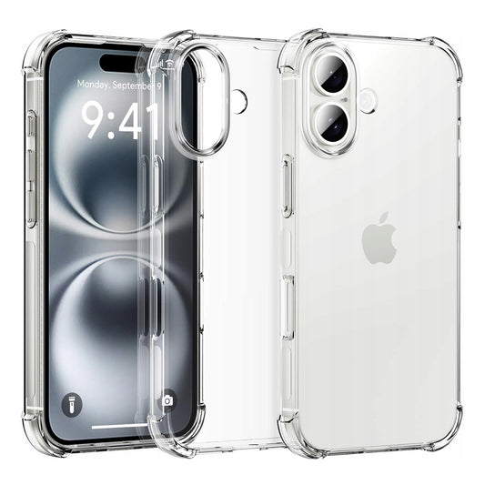 Coque pour Apple iPhone 16 Plus, Techsuit, Transparent Antichoc (Grand Trou pour Objectif), Transparente