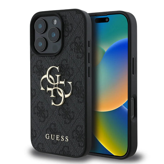 Étui pour Apple iPhone 16 Pro, Guess, 4G Big Logo, Noir