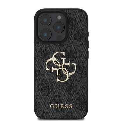 Custodia per Apple iPhone 16 Pro, Guess, 4G Big Logo, Nera