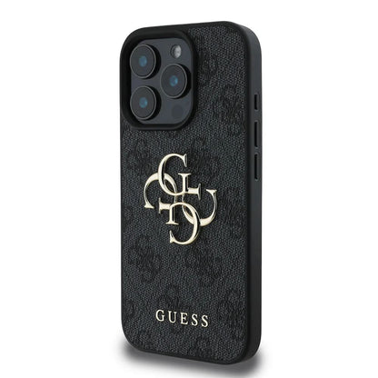 Custodia per Apple iPhone 16 Pro, Guess, 4G Big Logo, Nera