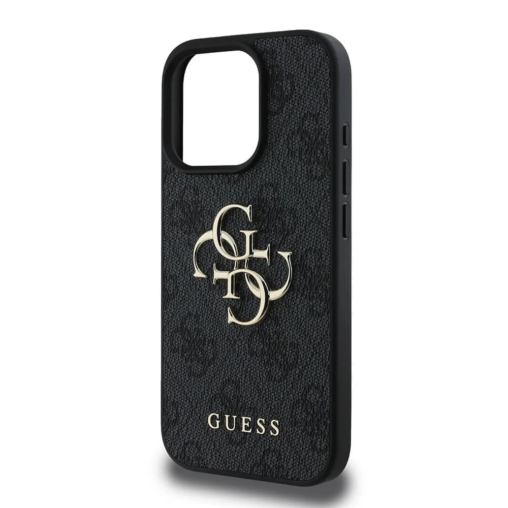 Custodia per Apple iPhone 16 Pro, Guess, 4G Big Logo, Nera