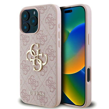 Custodia per Apple iPhone 16 Pro, Guess, 4G Big Logo, Rosa