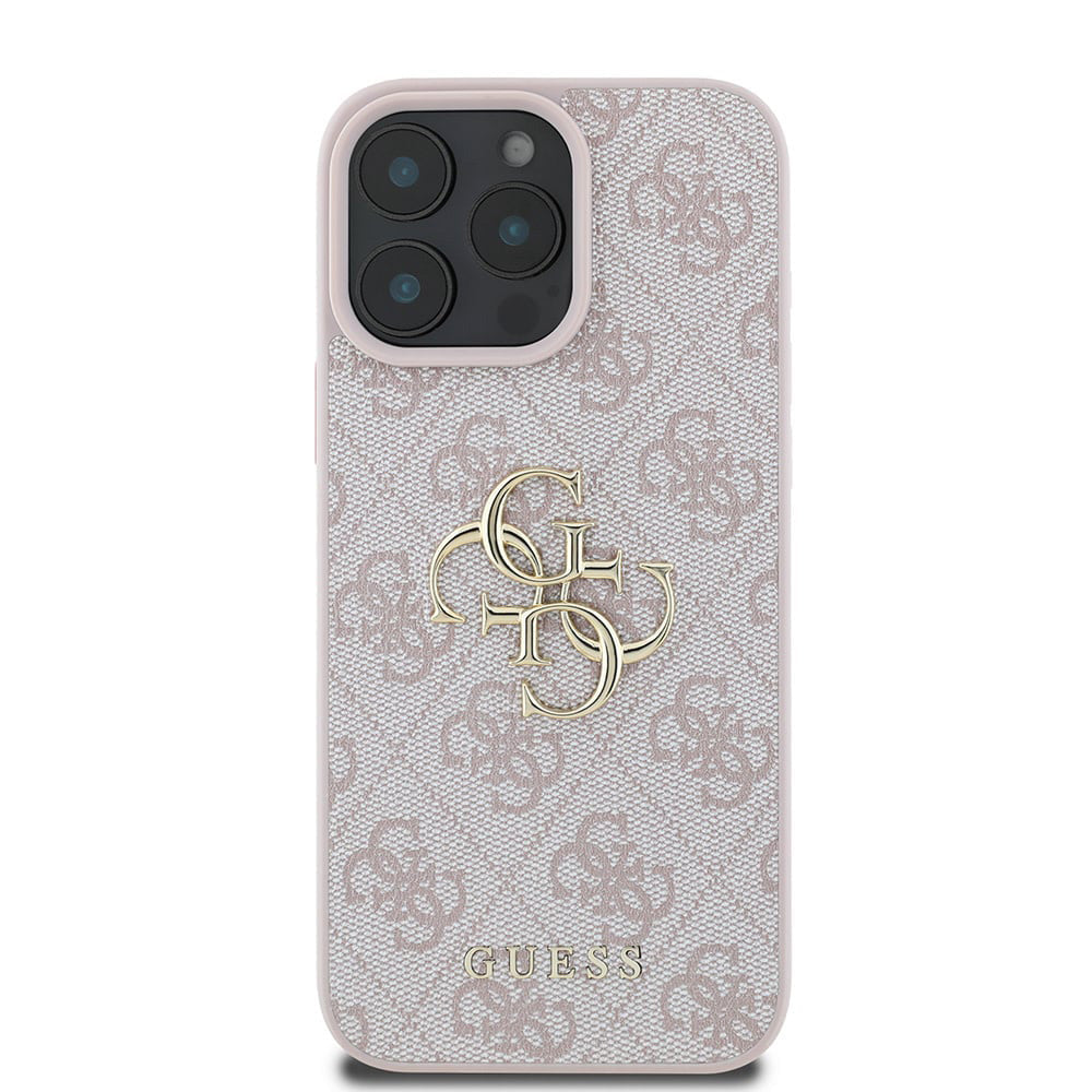 Custodia per Apple iPhone 16 Pro, Guess, 4G Big Logo, Rosa