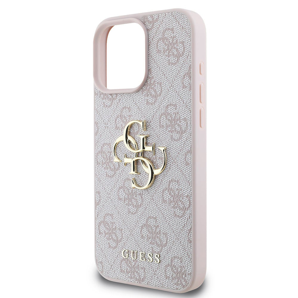 Custodia per Apple iPhone 16 Pro, Guess, 4G Big Logo, Rosa