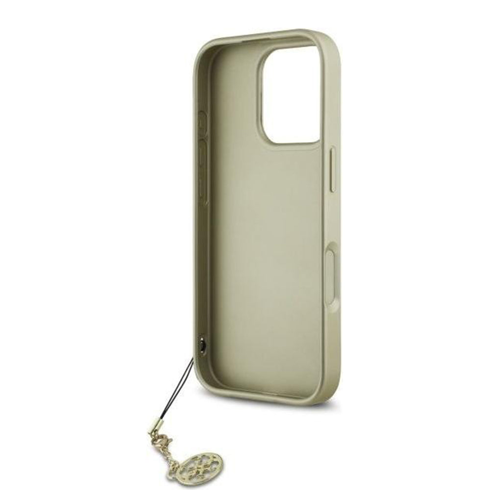 Custodia per Apple iPhone 16 Pro, Guess, 4G Charm, Nera