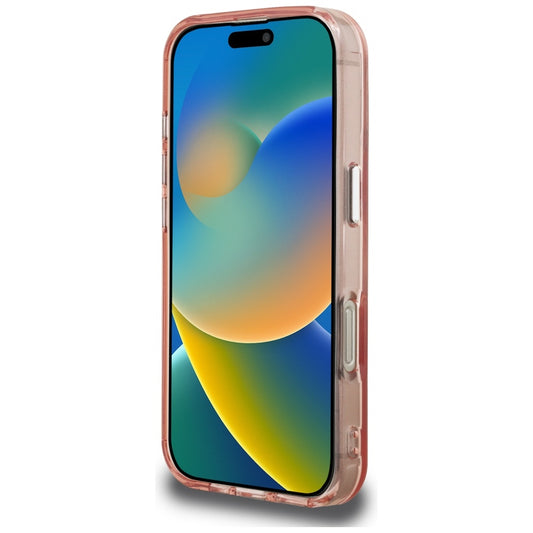 Étui pour Apple iPhone 16 Pro, Karl Lagerfeld, IML Aquarelle Logo Choupette, Rose