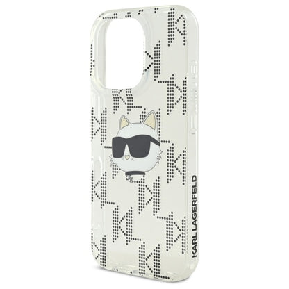 Custodia per Apple iPhone 16 Pro, Karl Lagerfeld, IML Luxury Electroplated Choupette's Head, Trasparente