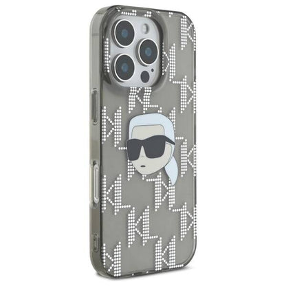 Case for Apple iPhone 16 Pro, Karl Lagerfeld, IML Luxury Electroplated Karl's Head, Black
