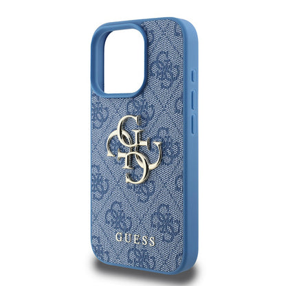Custodia per Apple iPhone 16 Pro Max, Guess, 4G Big Logo, Blu