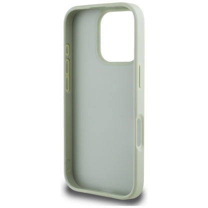 Custodia per Apple iPhone 16 Pro Max, Guess, Grained Big 4G Logo Small Classic Logo, Verde
