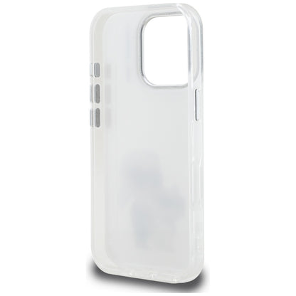 Custodia per Apple iPhone 16 Pro Max, Karl Lagerfeld, IML Aquarelle Logo Karl & Choupette, Bianca