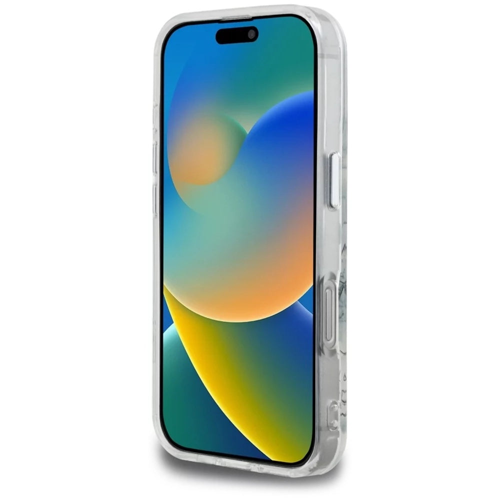 Hülle für Apple iPhone 16 Pro Max, Karl Lagerfeld, IML Sketched Graphic Logo, Transparent