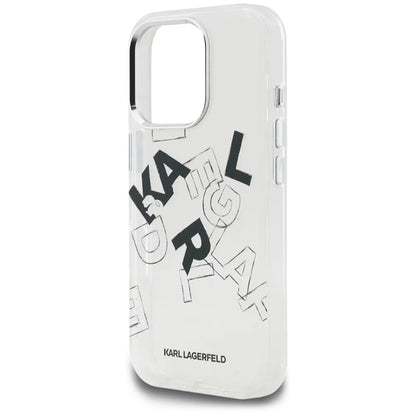 Hülle für Apple iPhone 16 Pro Max, Karl Lagerfeld, IML Sketched Graphic Logo, Transparent