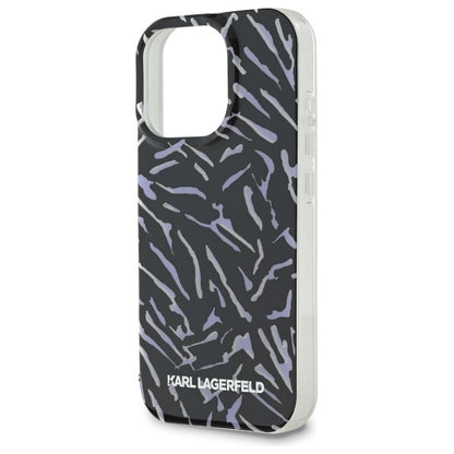 Étui pour Apple iPhone 16 Pro Max, Karl Lagerfeld, Zebra with Cord Strap, Violet