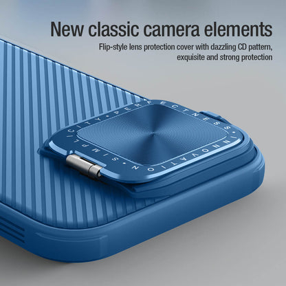 Custodia per Apple iPhone 16 Pro Max, Nillkin, CamShield Prop, Blu