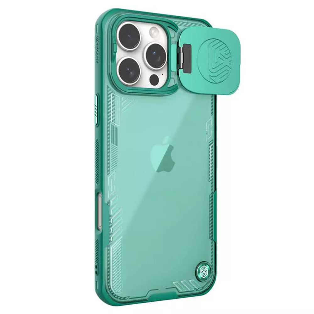Coque pour Apple iPhone 16 Pro Max, Nillkin, Iceblade Prop (sans découpe pour caméra), Vert