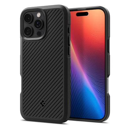 Custodia per Apple iPhone 16 Pro Max, Spigen, Core Armor, Nera Opaca
