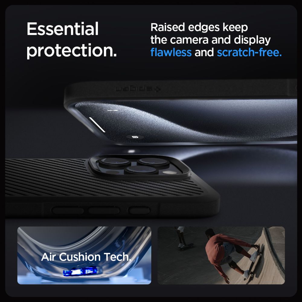Custodia per Apple iPhone 16 Pro Max, Spigen, Core Armor, Nera Opaca