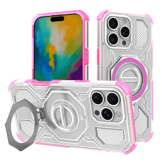 Custodia per Apple iPhone 16 Pro Max, Techsuit, Carbon Shield Pro, Rosa