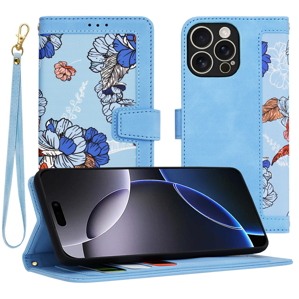 Custodia per Apple iPhone 16 Pro Max, Techsuit, FlipCraft, Blu