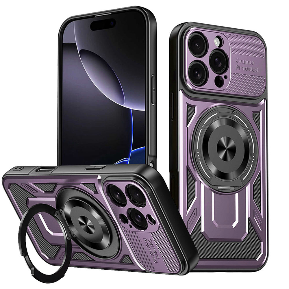 Custodia per Apple iPhone 16 Pro Max, Techsuit, RuggedCam, Viola