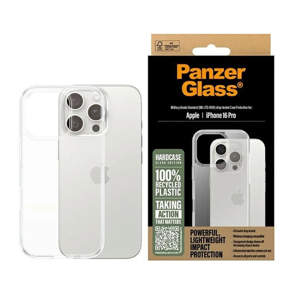 Hülle für Apple iPhone 16 Pro, PanzerGlass, HardCase, Transparent