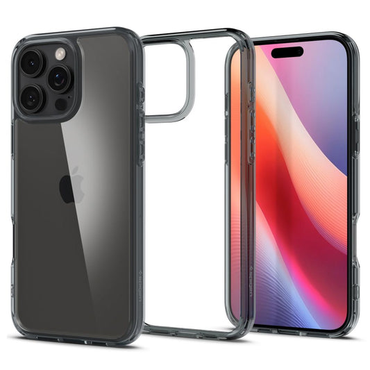 Custodia per Apple iPhone 16 Pro, Spigen, Ultra Hybrid, Fumurie ACS08123