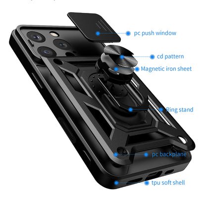 Custodia per Apple iPhone 16 Pro, Techsuit, CamShield, Blu