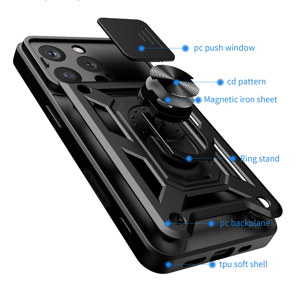 Custodia per Apple iPhone 16 Pro, Techsuit, CamShield, Rosa
