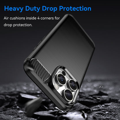 Coque pour Apple iPhone 16 Pro, Techsuit, Carbone, Noire