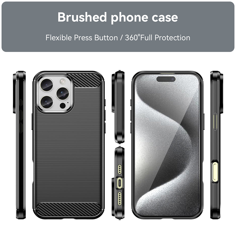 Coque pour Apple iPhone 16 Pro, Techsuit, Carbone, Noire