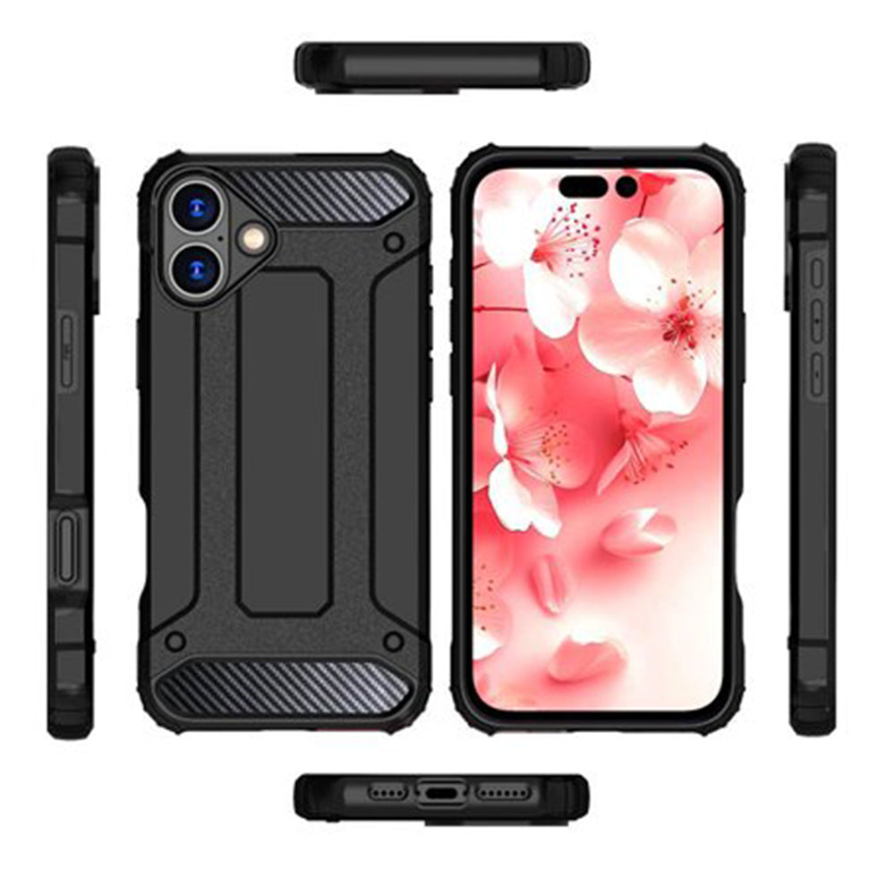 Coque pour Apple iPhone 16 Pro, Techsuit, Hybrid Armor, Noire