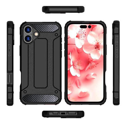 Coque pour Apple iPhone 16 Pro, Techsuit, Hybrid Armor, Noire