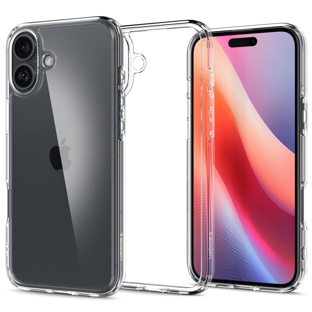 Custodia per Apple iPhone 16, Spigen, Ultra Hybrid, Trasparente