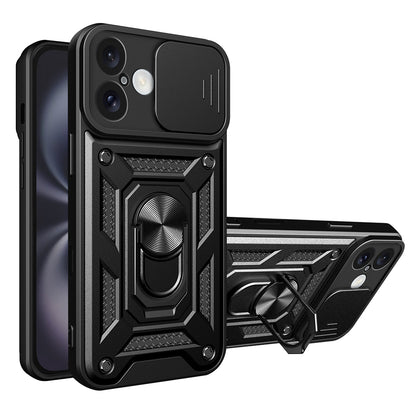 Custodia per Apple iPhone 16, Techsuit, CamShield, Nera