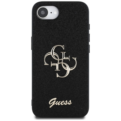 Étui pour Apple iPhone 16e, Guess, Fixed Glitter Big 4G, Noir