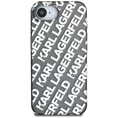 Case for Apple iPhone 16e, Karl Lagerfeld, IML Luxury Silver Fullover Logo, Silver