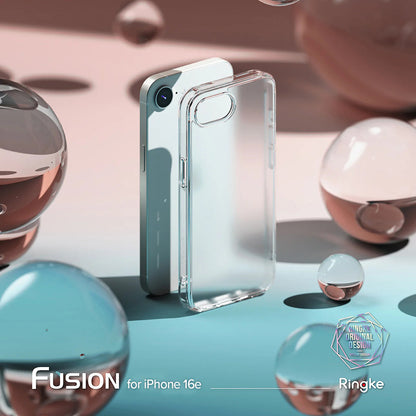 Custodia per Apple iPhone 17e / 16e, Ringke, Fusion, Trasparente Opaca
