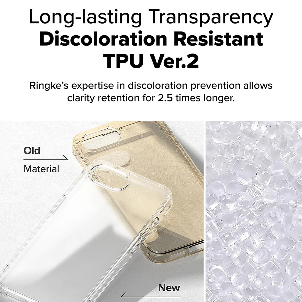 Custodia per Apple iPhone 17e / 16e, Ringke, Fusion, Trasparente Opaca