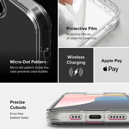 Custodia per Apple iPhone 17e / 16e, Ringke, Fusion, Trasparente Opaca