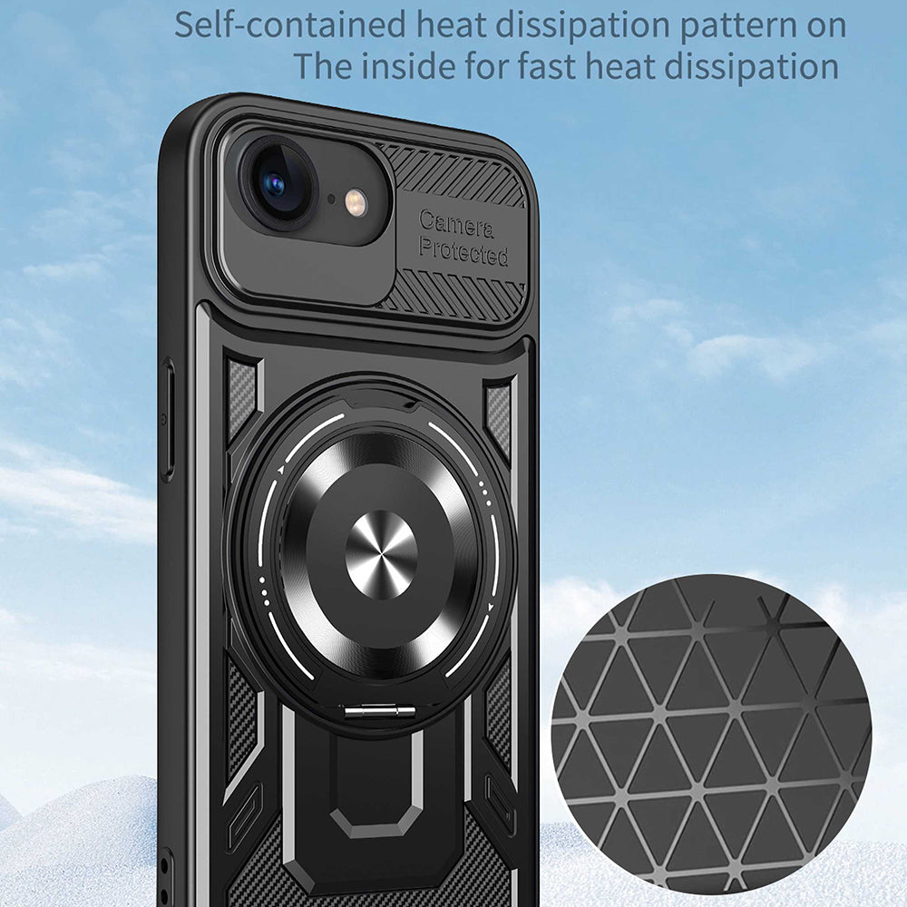 Custodia per Apple iPhone 17e / 16e, Techsuit, RuggedCam, Nera