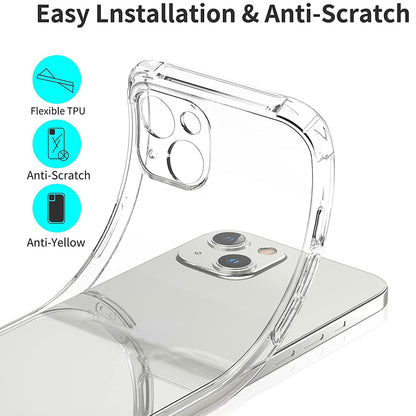 Hülle für Apple iPhone 17e / 16e, Techsuit, stoßfest klar, transparent
