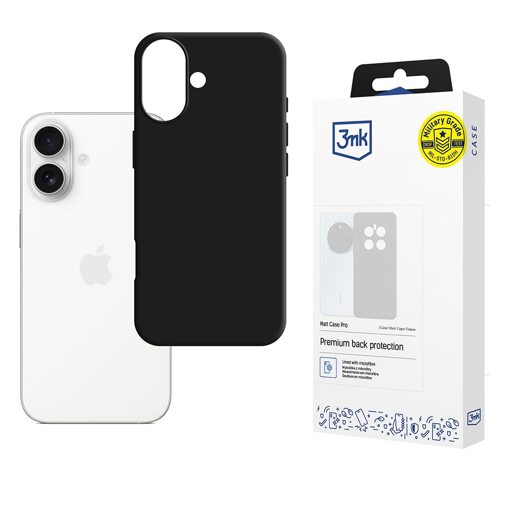 Hülle für Apple iPhone 17, 3MK, Matt Pro, Schwarz
