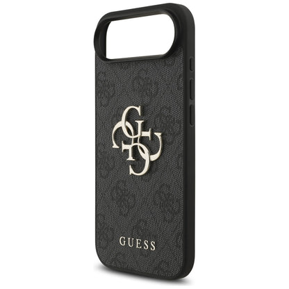 Hülle für Apple iPhone 17 Air, Guess, 4G Classic Logo mit Trageriemen, Schwarz