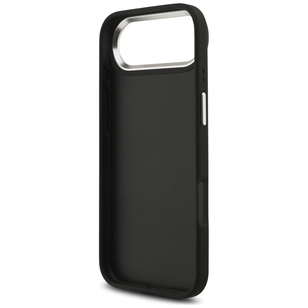 Étui pour Apple iPhone 17 Air, Guess, 4G Grained Big and Classic Logo, Noir Argenté