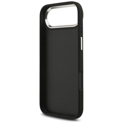 Étui pour Apple iPhone 17 Air, Guess, 4G Grained Big and Classic Logo, Noir Argenté